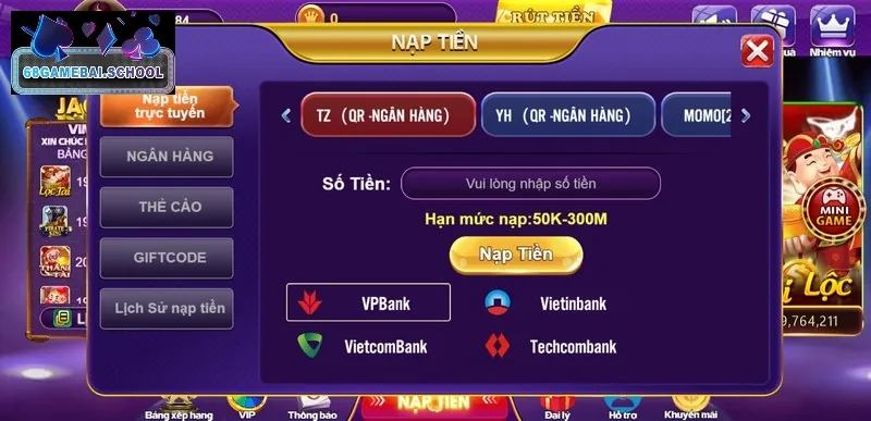 Cách thao tác cơ bản để tạo lệnh nạp tai Game Bài 68 nhanh chóng