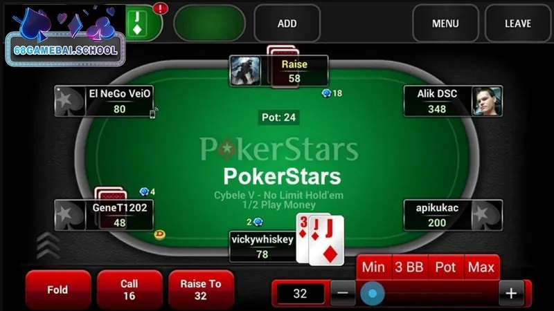 Xì tố online là game giải trí hấp dẫn có tại Game Bài 68